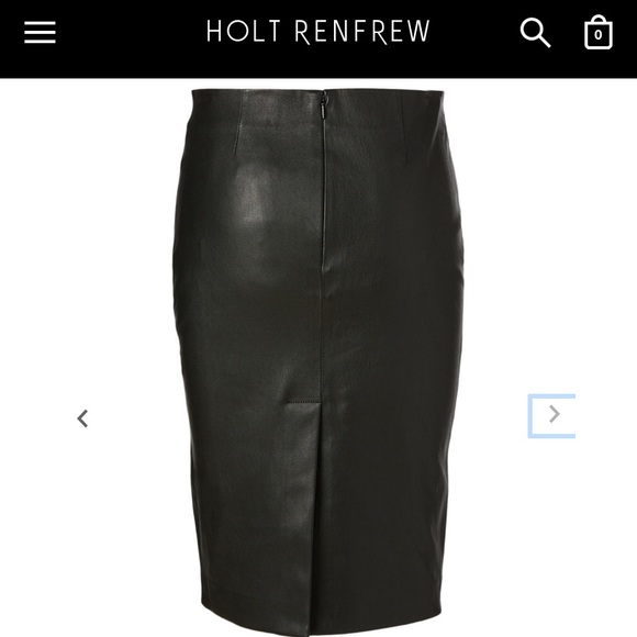 Saks 5th Avenue Leather Skirt Size XS - Picture 1 of 5